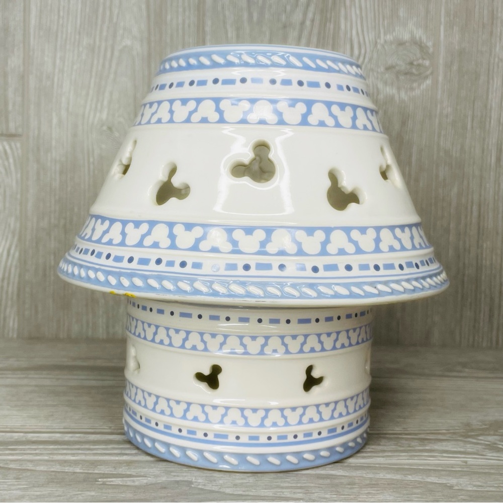 Walt Disney world gormet Mickey Mouse Porcelain Candle Lamp Shade & Base decor